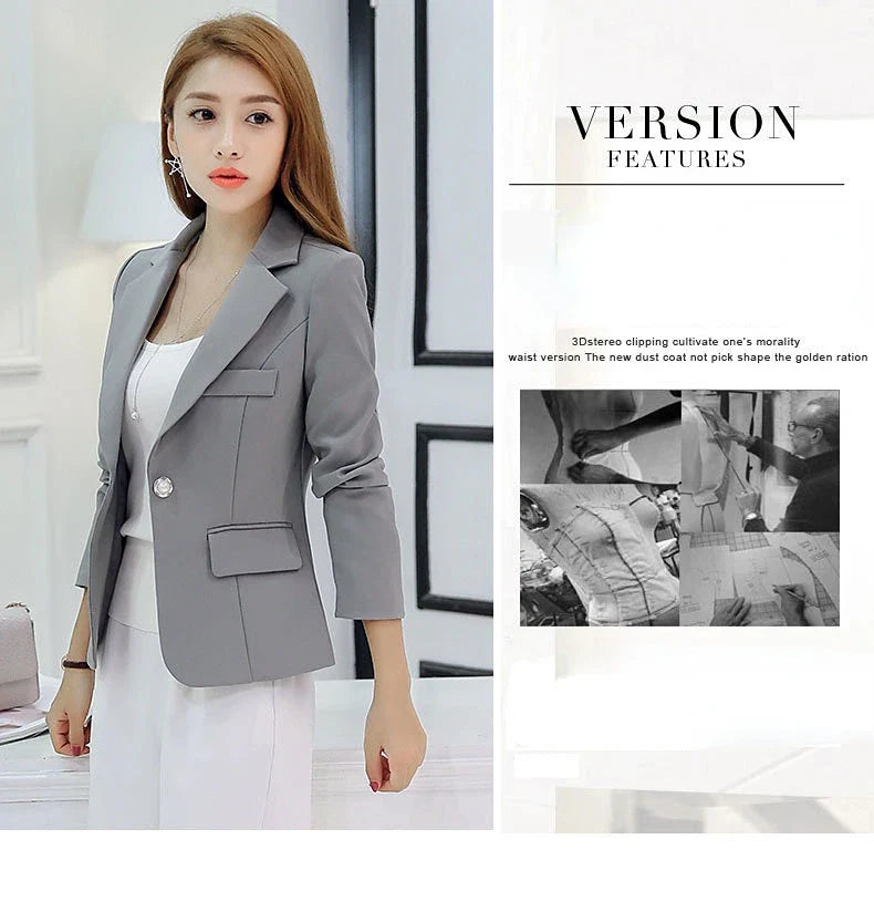 Slim Fit Blazer – Women’s Korean Style