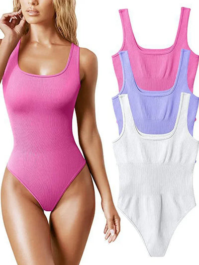 Seamless Ribbed Shaper Bodysuit