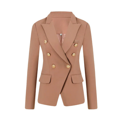Pink Slim Blazer – Women’s Double Breasted