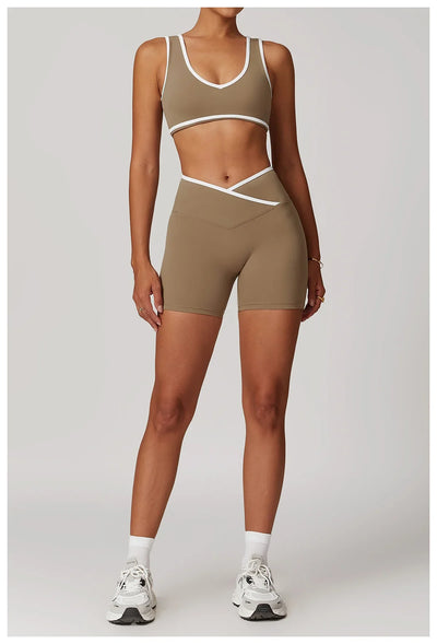 2-Piece Yoga Set – High Waist Leggings & Sports Bra for Women