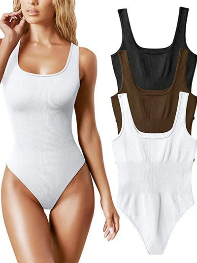 Seamless Ribbed Shaper Bodysuit