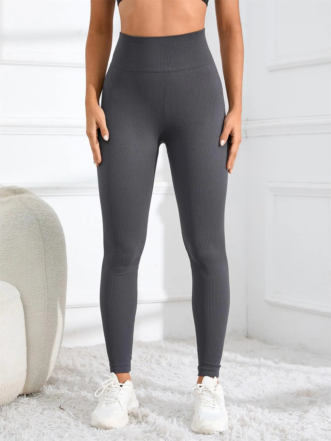 High Waist Ribbed Leggings – Seamless Fall/Winter Fit