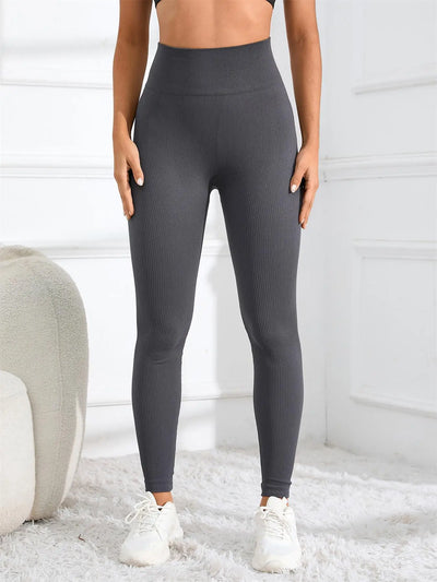 High Waist Ribbed Leggings – Seamless Fall/Winter Fit