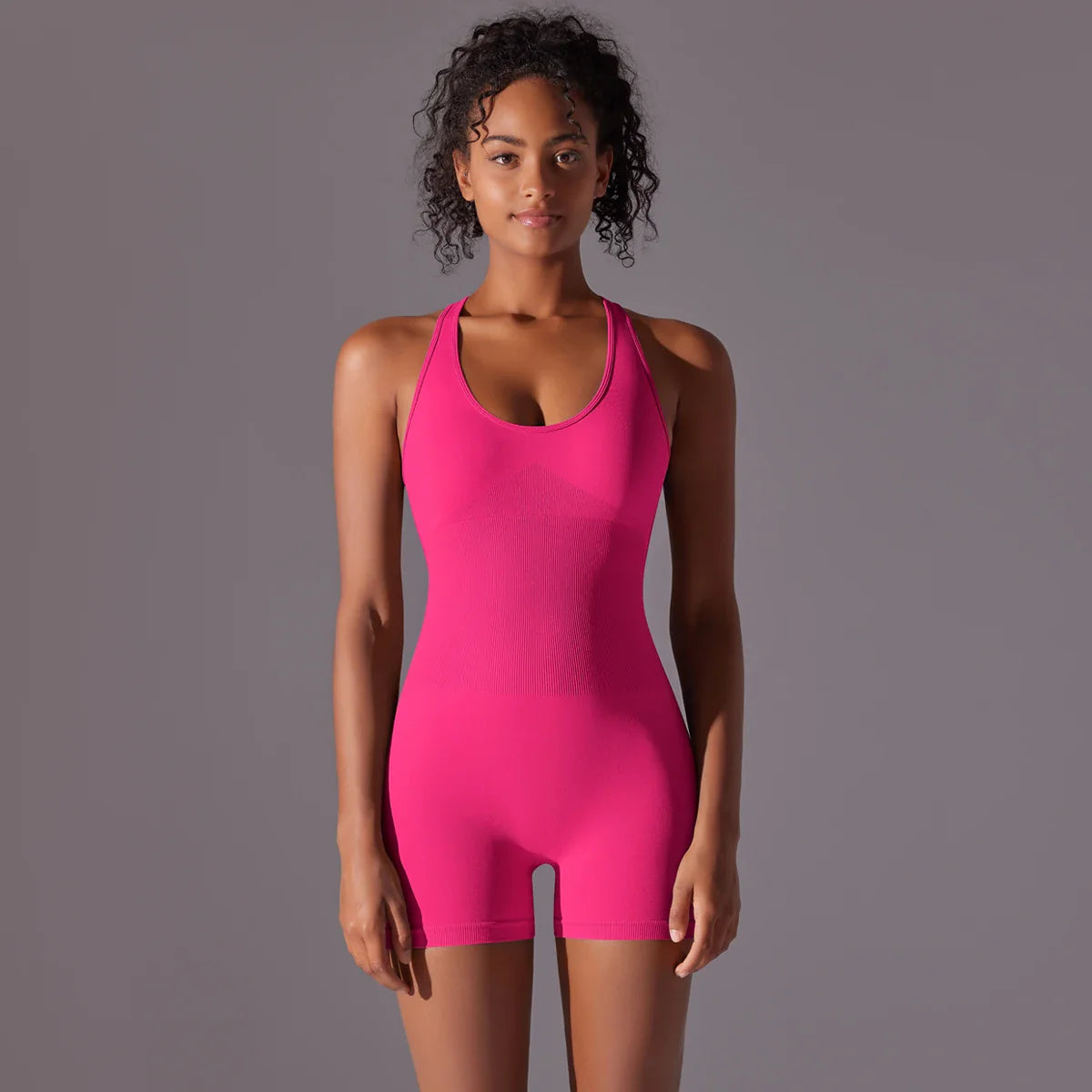 Backless Fitness Bodysuit – Sleeveless Yoga Jumpsuit