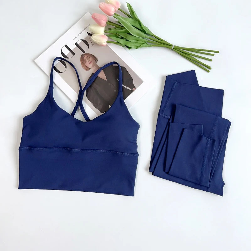 Yoga Leggings & Sports Bra Set