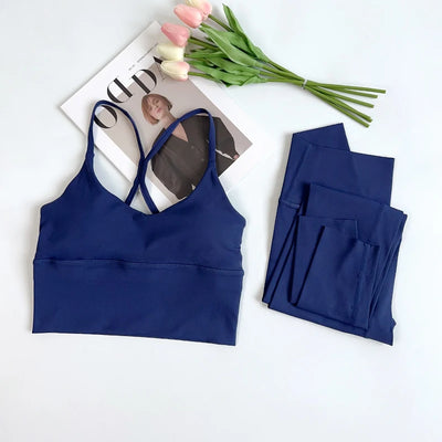 Yoga Leggings & Sports Bra Set