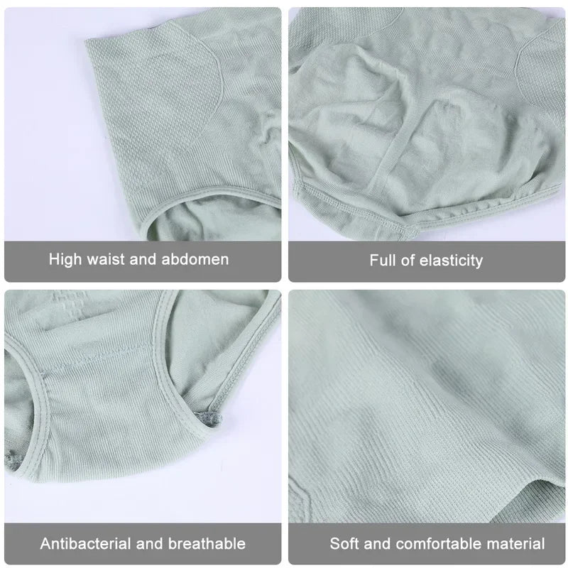 High-Waist Cotton Briefs – Tummy Control Triangle Underwear