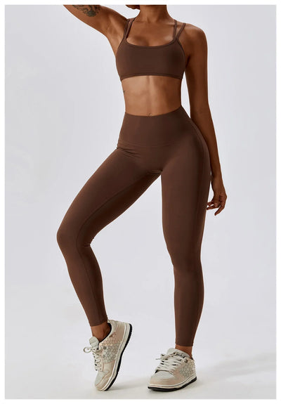 Seamless 2-Piece Workout Set – High Waist Leggings & Top