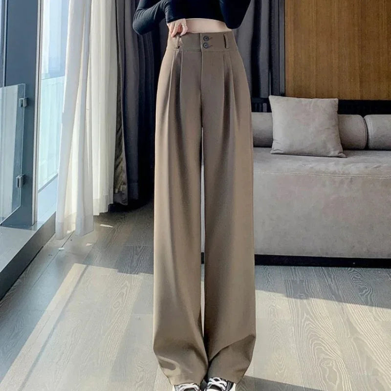 Elegant Wide Leg Pants Korean Style