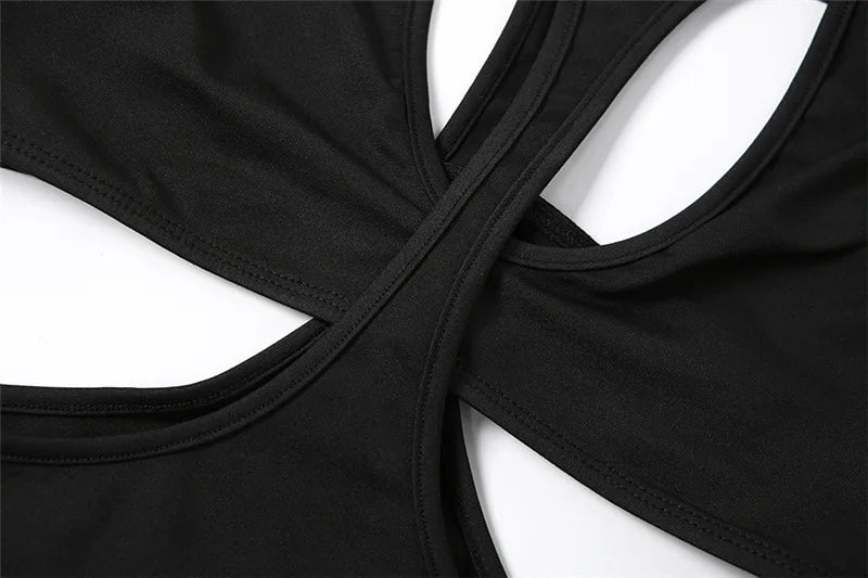 Cut-Out Bodysuit – Sexy Long Sleeve Skinny Fit in Black