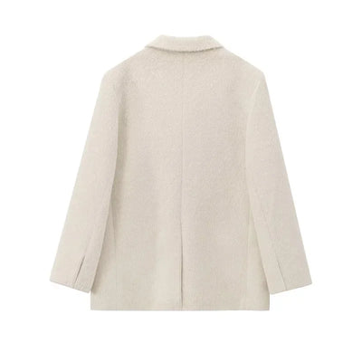 Faux Fur Blazer – Women's Long Jacket