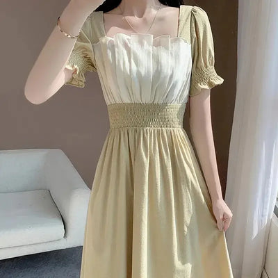 Soft Loose Fit Maxi Dress – Casual Yellow Style for Curvy Women