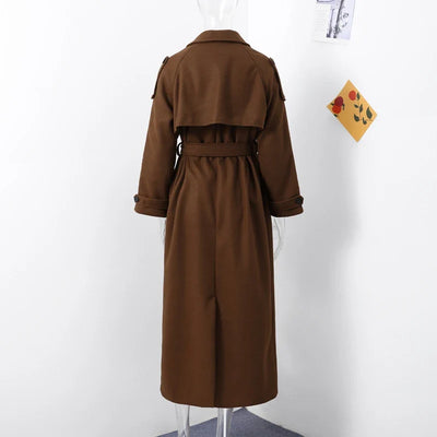 Wool Blend Coat – Elegant Belted Winter Wear