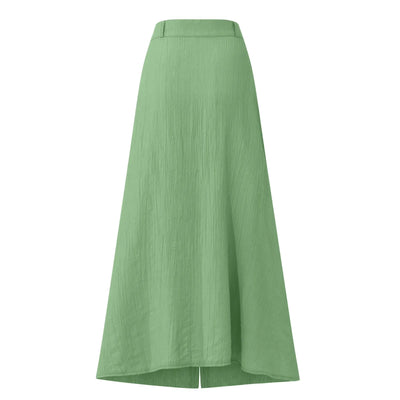 Boho High Waist Button Midi Skirt – Daily & Beach Wear