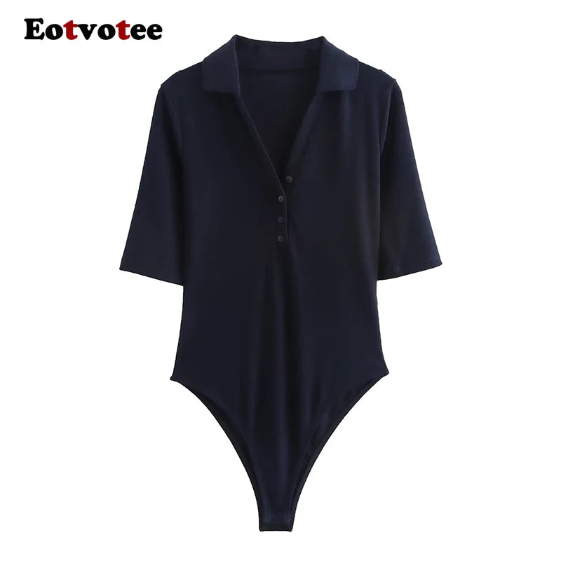 Short Sleeve Casual Bodysuit