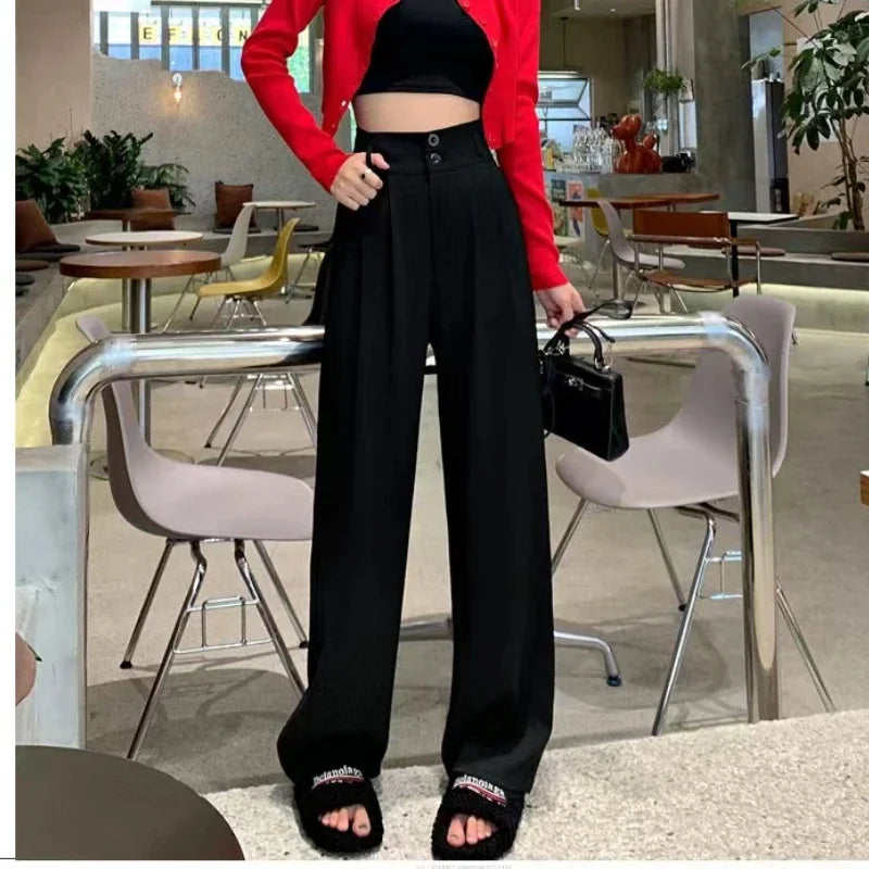 Elegant Wide Leg Pants Korean Style