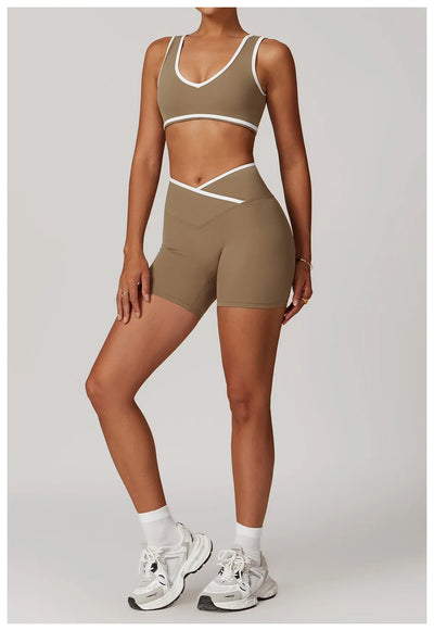 2-Piece Yoga Set – High Waist Leggings & Sports Bra for Women