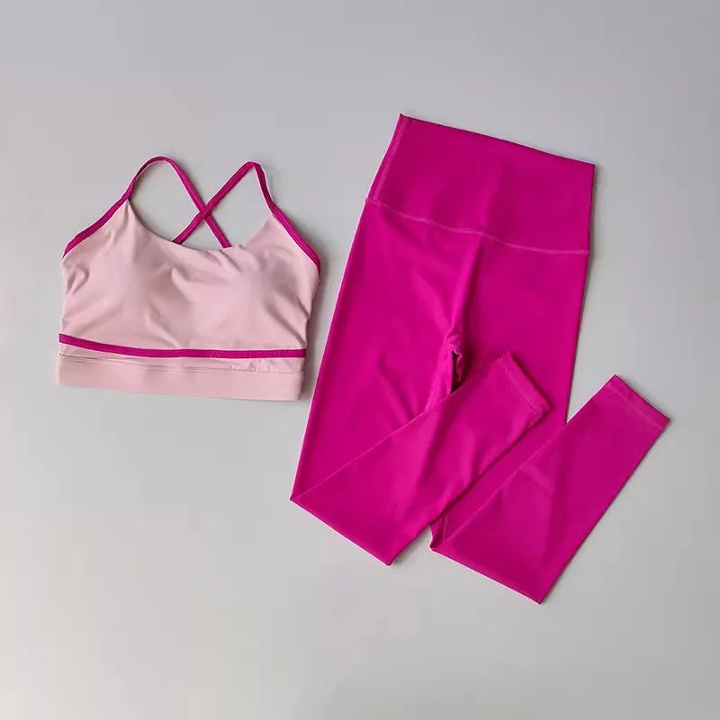 2-Piece Yoga Leggings & Sports Bra Set