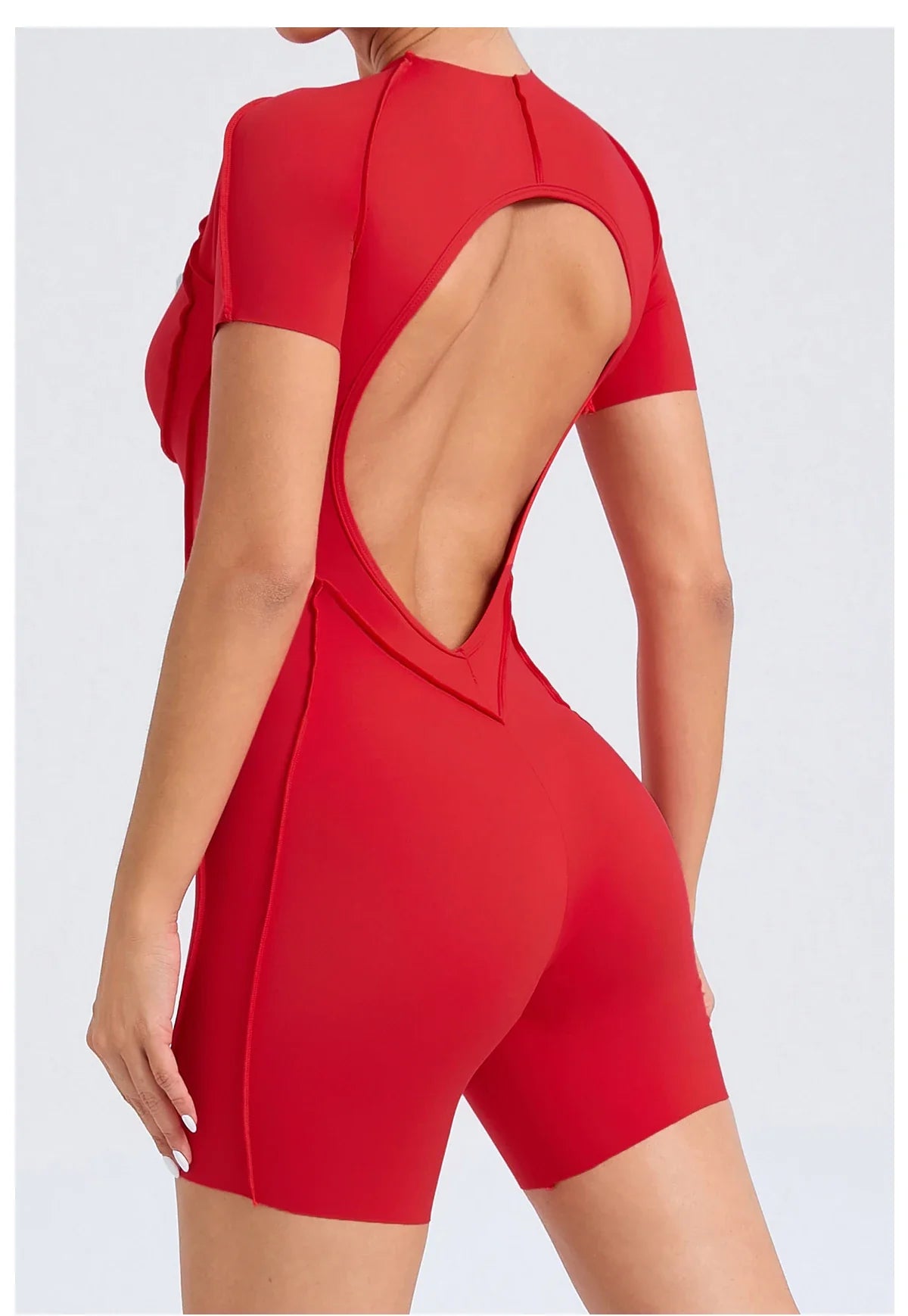 Backless Scrunch Jumpsuit – Women’s Fitness Yoga Romper