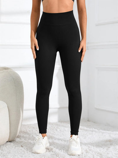 High Waist Ribbed Leggings – Seamless Fall/Winter Fit