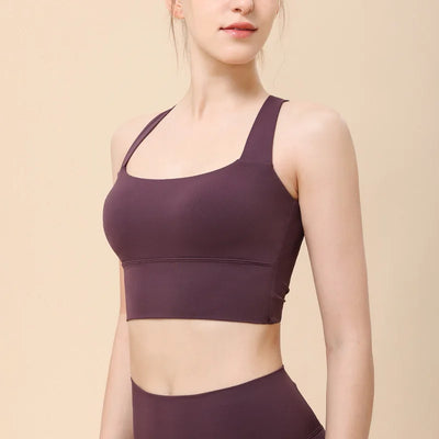 Seamless High-Impact Sports Bra – Push-Up Fitness Top