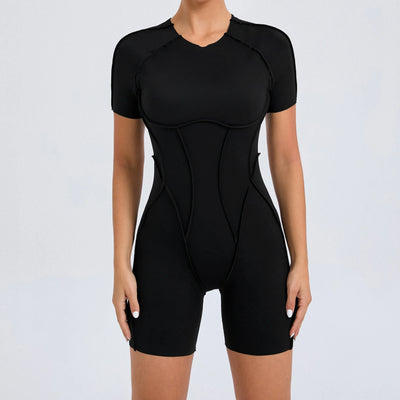 Backless Scrunch Jumpsuit – Women’s Fitness Yoga Romper