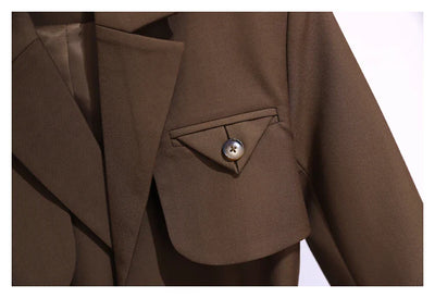 Korean Style Blazer – Women’s Lace-Up Jacket