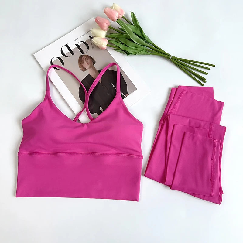 Yoga Leggings & Sports Bra Set
