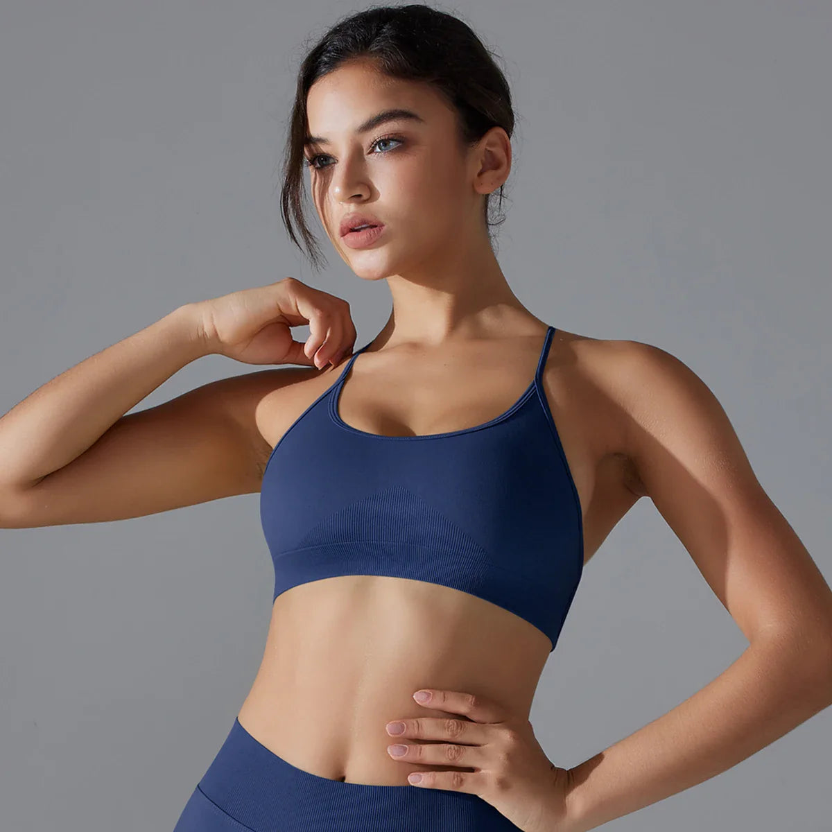 Cross-Back Sports Bra – Padded Yoga Bralette