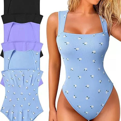Square Neck Sleeveless Bodysuit