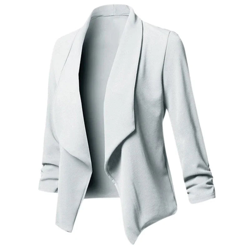 Ruched Blazer – Women’s Lightweight Jacket
