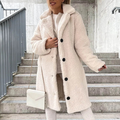 Teddy Trench Coat – Women’s Winter Overcoat