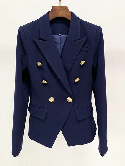 Pink Slim Blazer – Women’s Double Breasted