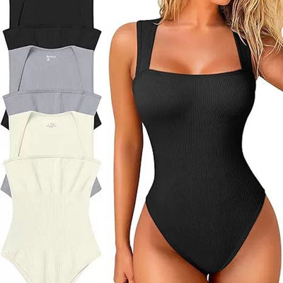 Square Neck Sleeveless Bodysuit