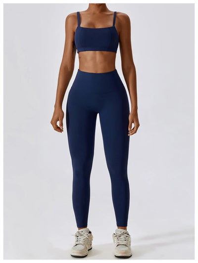 Seamless 2-Piece Workout Set – High Waist Leggings & Top