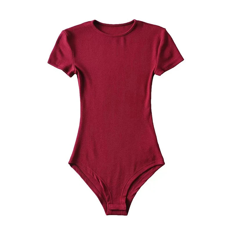 O-Neck Short Sleeve Bodysuit