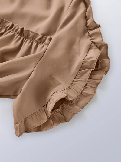 Ruffle Maxi Dress – Cinched Waist Elegant Spring Look