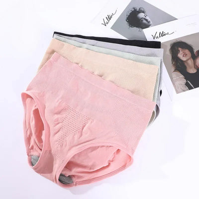 High-Waist Cotton Briefs – Tummy Control Triangle Underwear