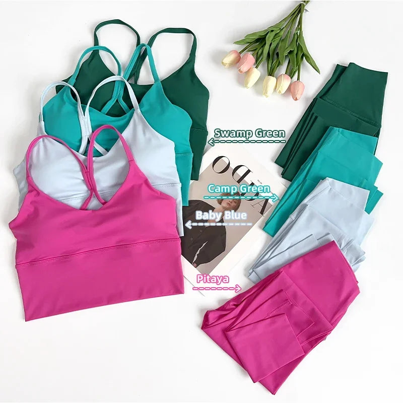 Yoga Leggings & Sports Bra Set