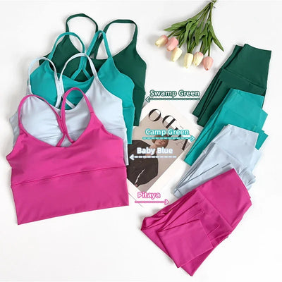 Yoga Leggings & Sports Bra Set