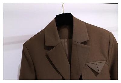 Korean Style Blazer – Women’s Lace-Up Jacket
