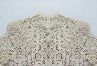 Luxury Lace Midi Dress – Embroidered A-Line Party Style for Spring/Autumn 2025