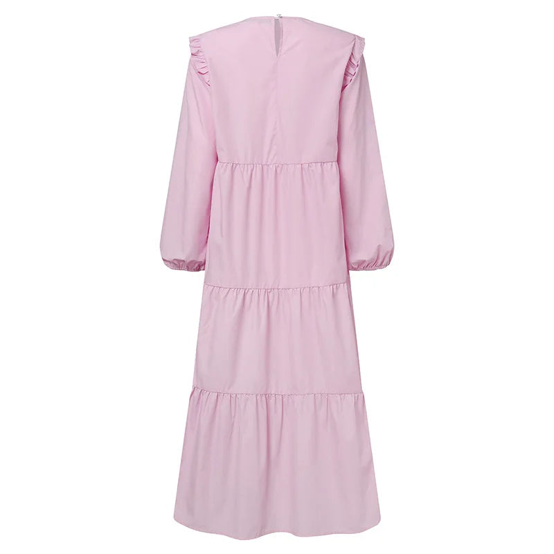 2025 Modest Maxi Dress – Vintage O-Neck Islamic Kaftan Abaya Style