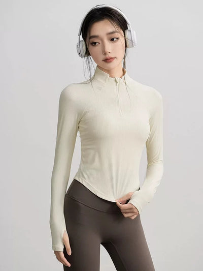 Half Zip Long Sleeve Sports Top