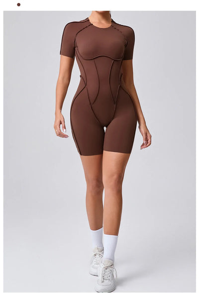 Backless Scrunch Jumpsuit – Women’s Fitness Yoga Romper