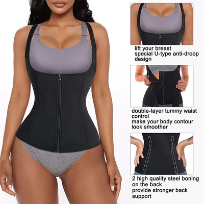 Zipper Waist Trainer Tank – Tummy Control Shapewear