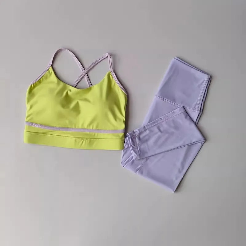 2-Piece Yoga Leggings & Sports Bra Set