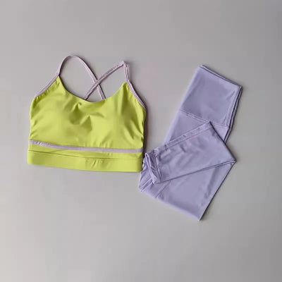 2-Piece Yoga Leggings & Sports Bra Set