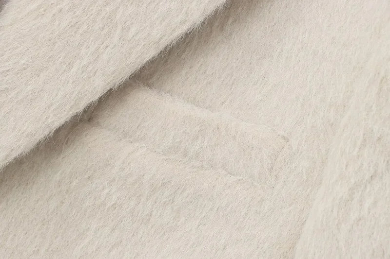 Faux Fur Blazer – Women's Long Jacket