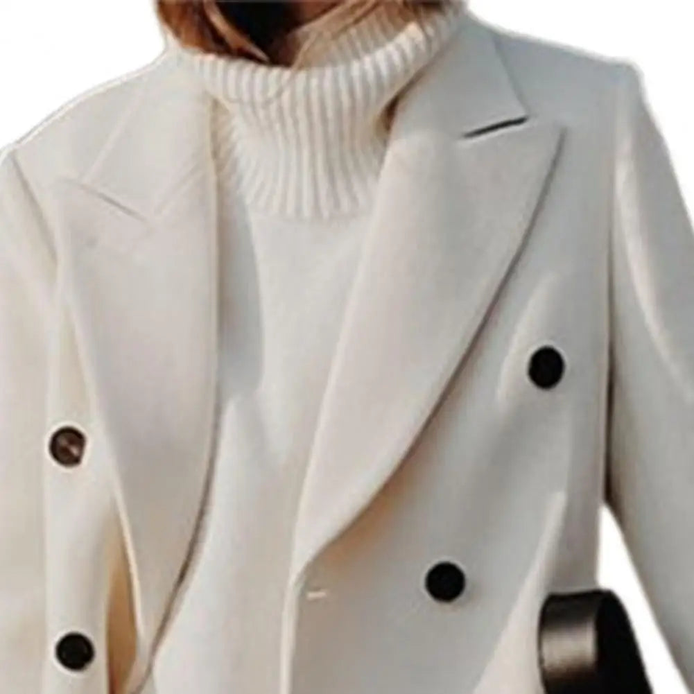 Lapel Woolen Elegant Suit Jacket